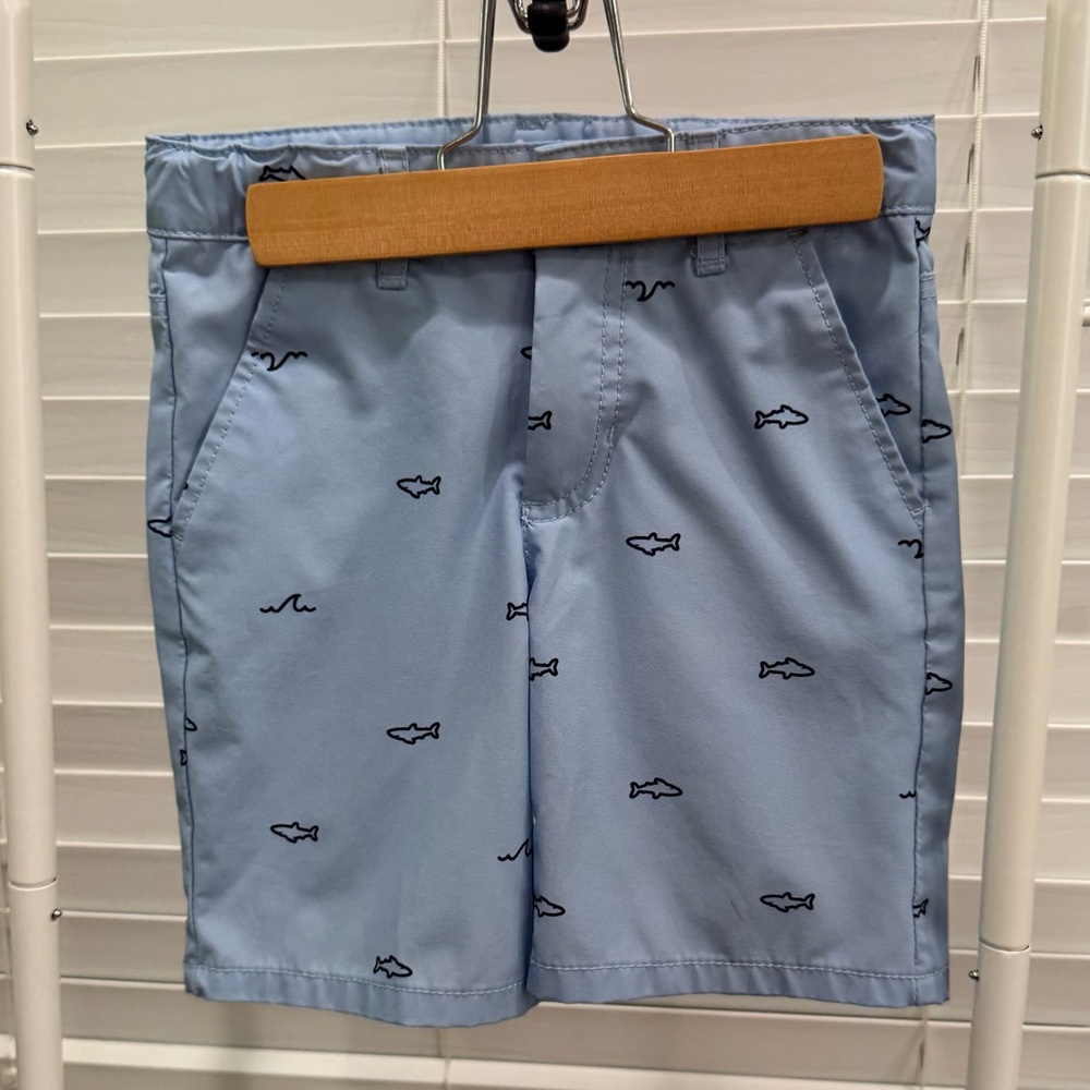 Cat & Jack Light Blue Shorts with Shark Pattern Kids 6